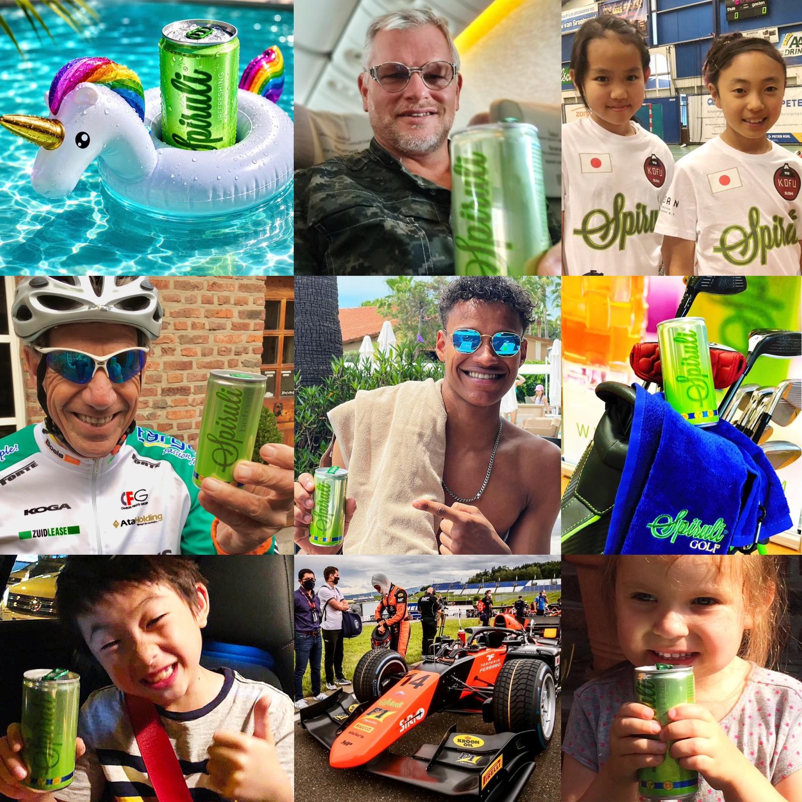 SPIRULI Community Collage: Menschen, Sport, Lifestyle und Genuss aus aller Welt